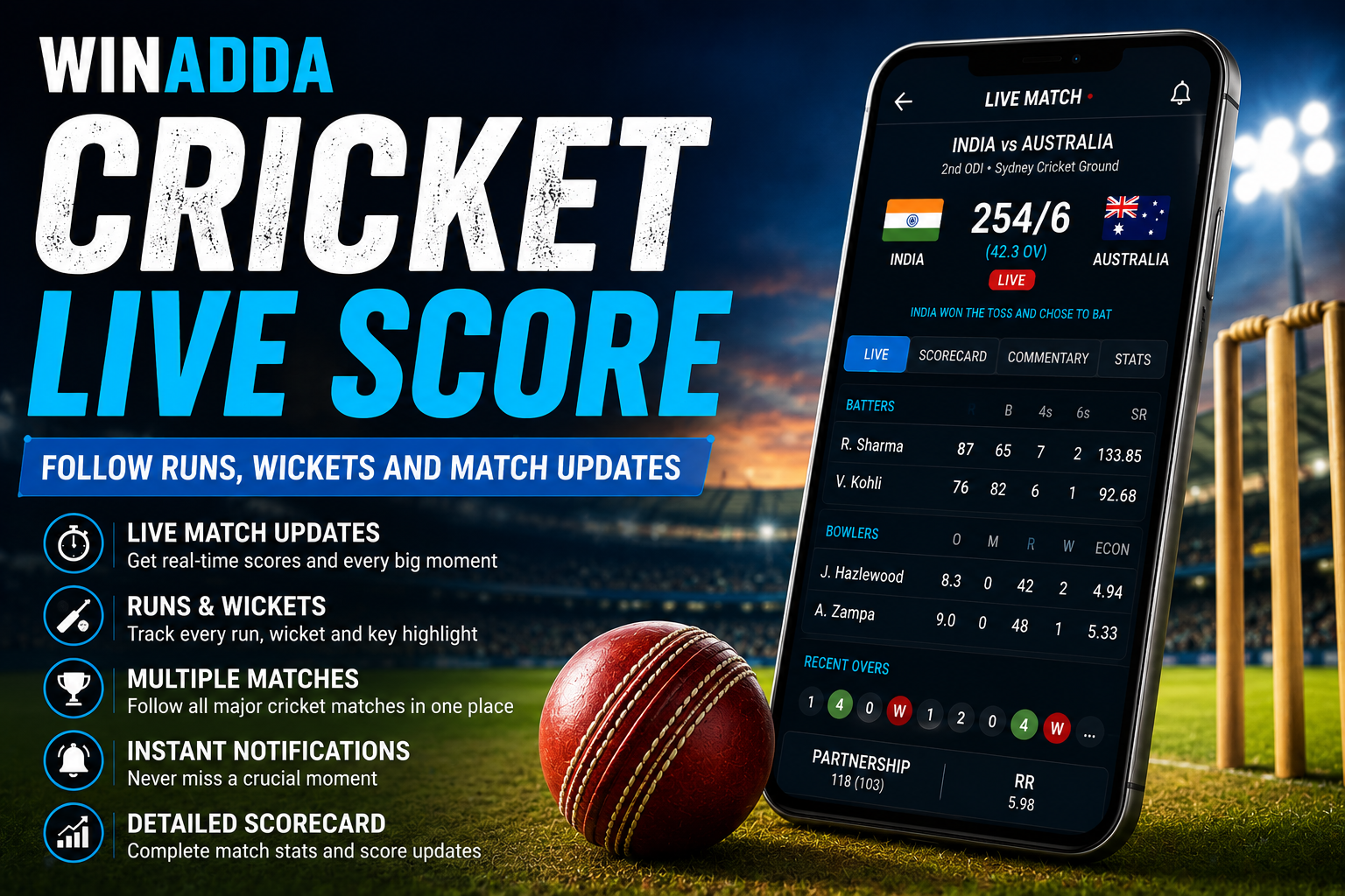 WinAdda cricket live score
